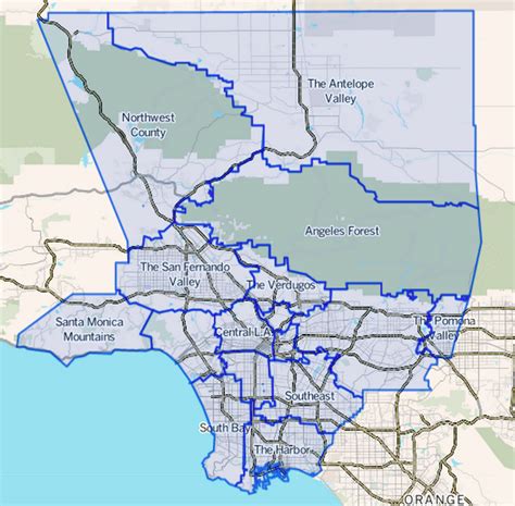 City Boundaries for Los Angeles County .